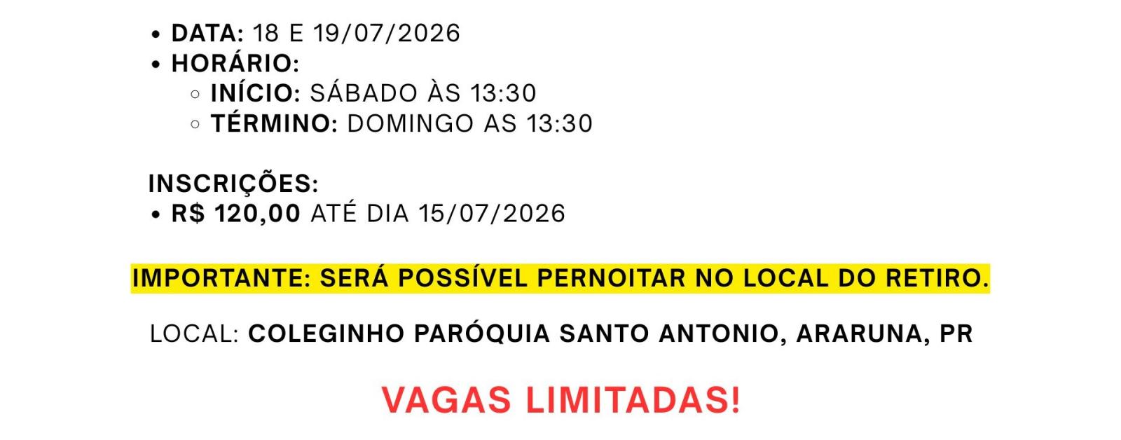 Retiro de Cura e Libertação - 2026